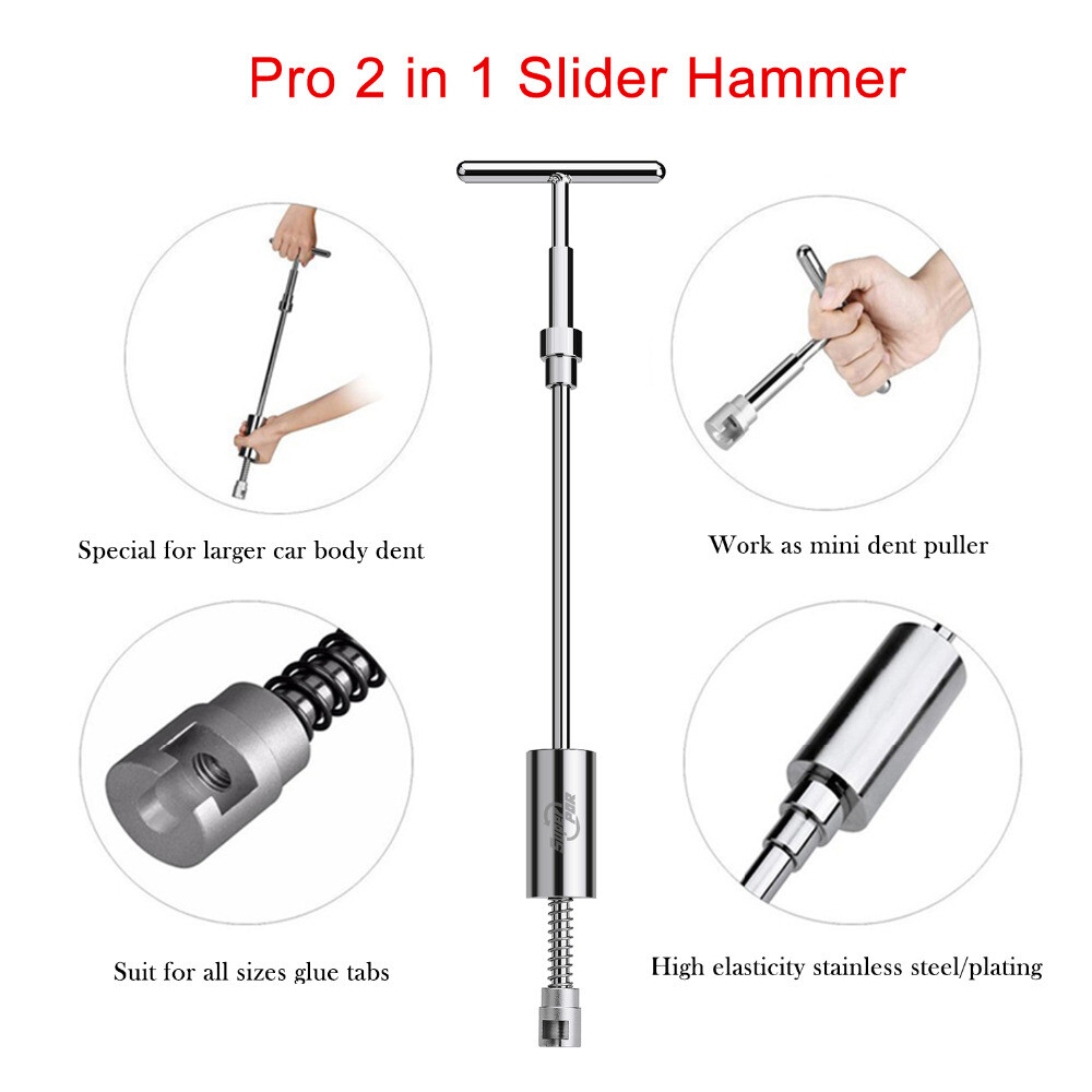 Car Body Slide Hammer Paintless Dent Repair Tools Puller Lifter Hail Removal Kit