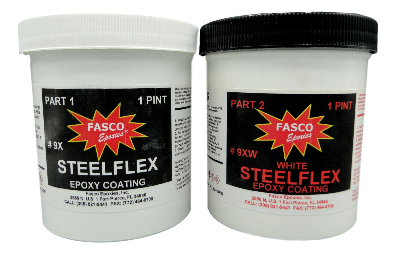Fasco Epoxies Steelflex White - Epoxy Bottom Coating - Quart Kit