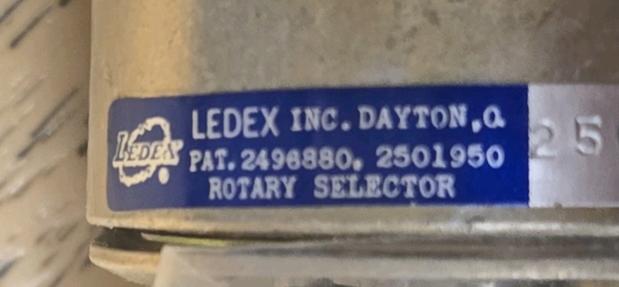 VTG NEW LEDEX ROTARY SELECTOR STEPPING SWITCH 250-514-044 /w SHOCK MOUNT