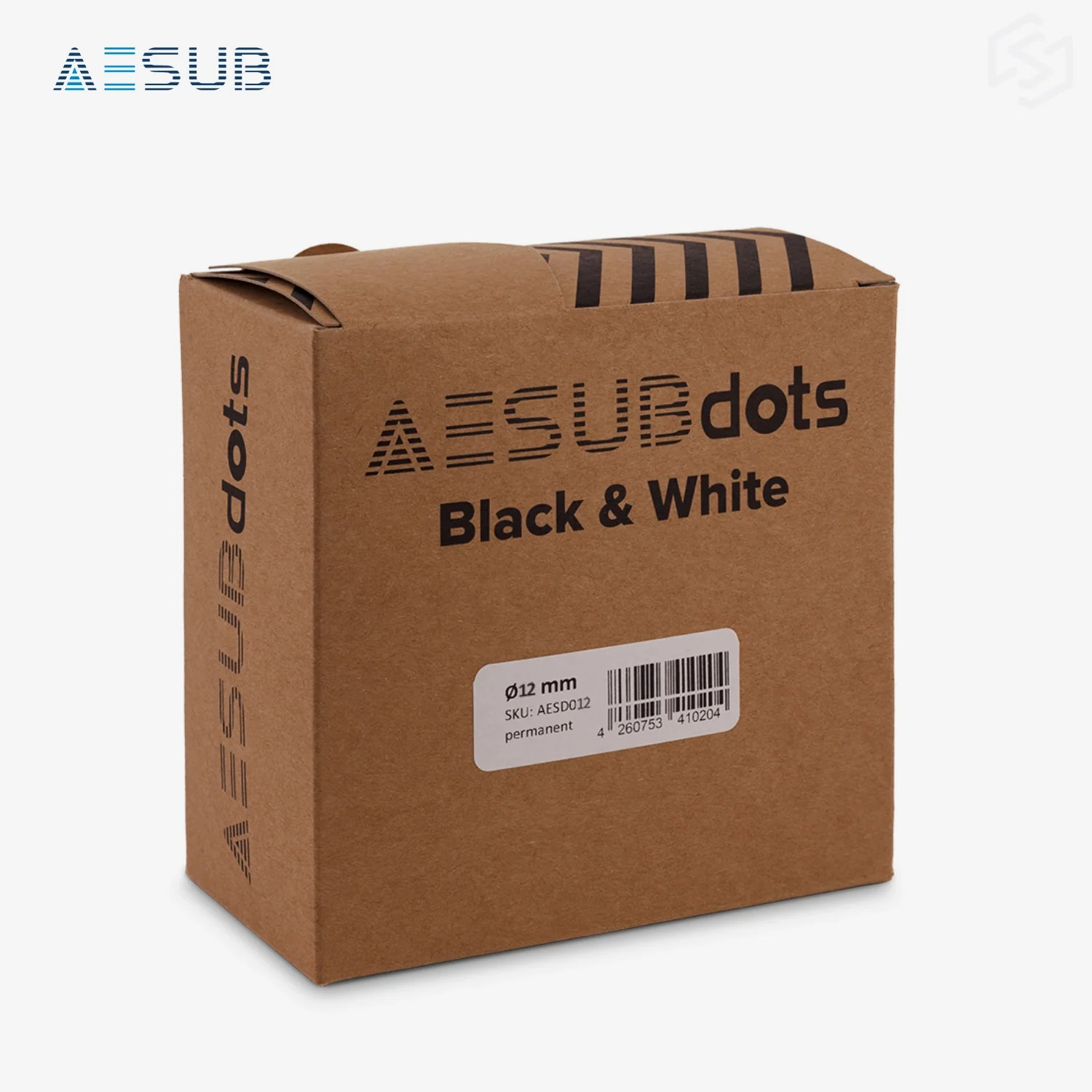 AESUBdots Black and White (Size: 12mm)