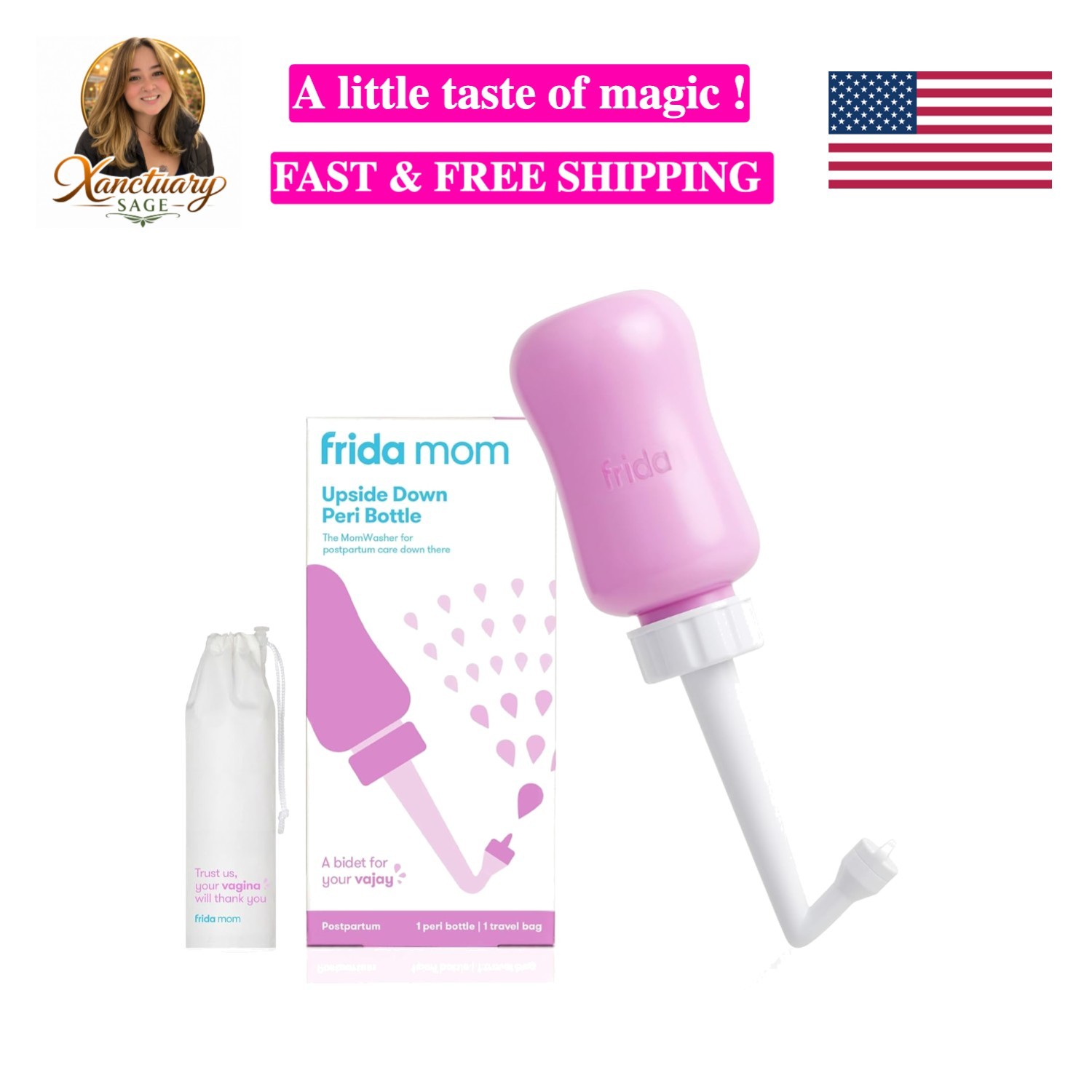 Portable 10 oz Postpartum Peri Bottle - Essential for Vaginal and C-Section Care