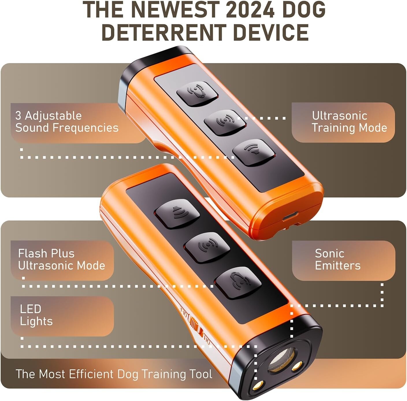 Effective Dog Behavior Correction - Rechargeable Ultrasonic Bark Control Device