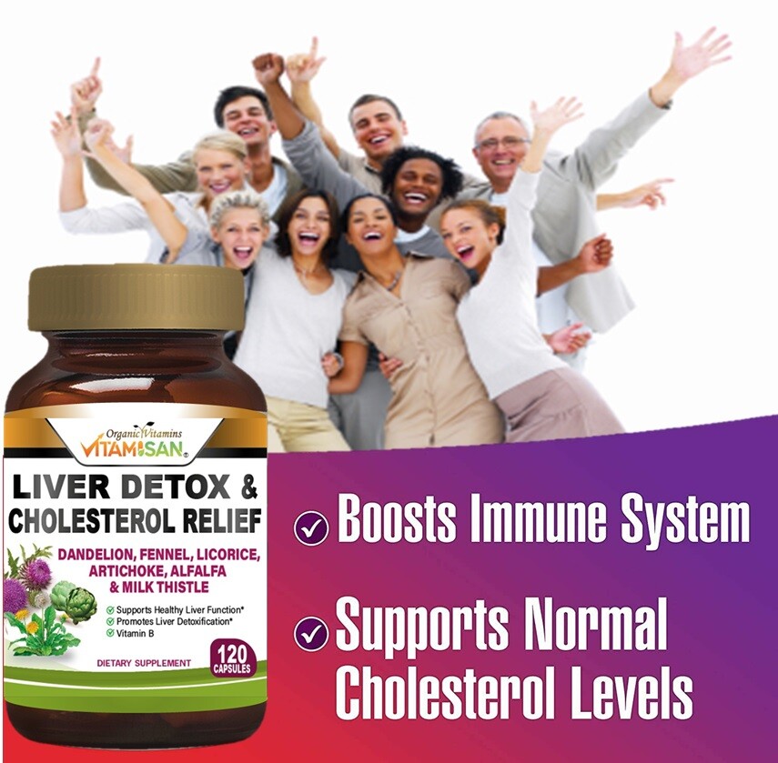 new liver cleanse detox & repair formula liver supplement & thistle 120 CAPSULES