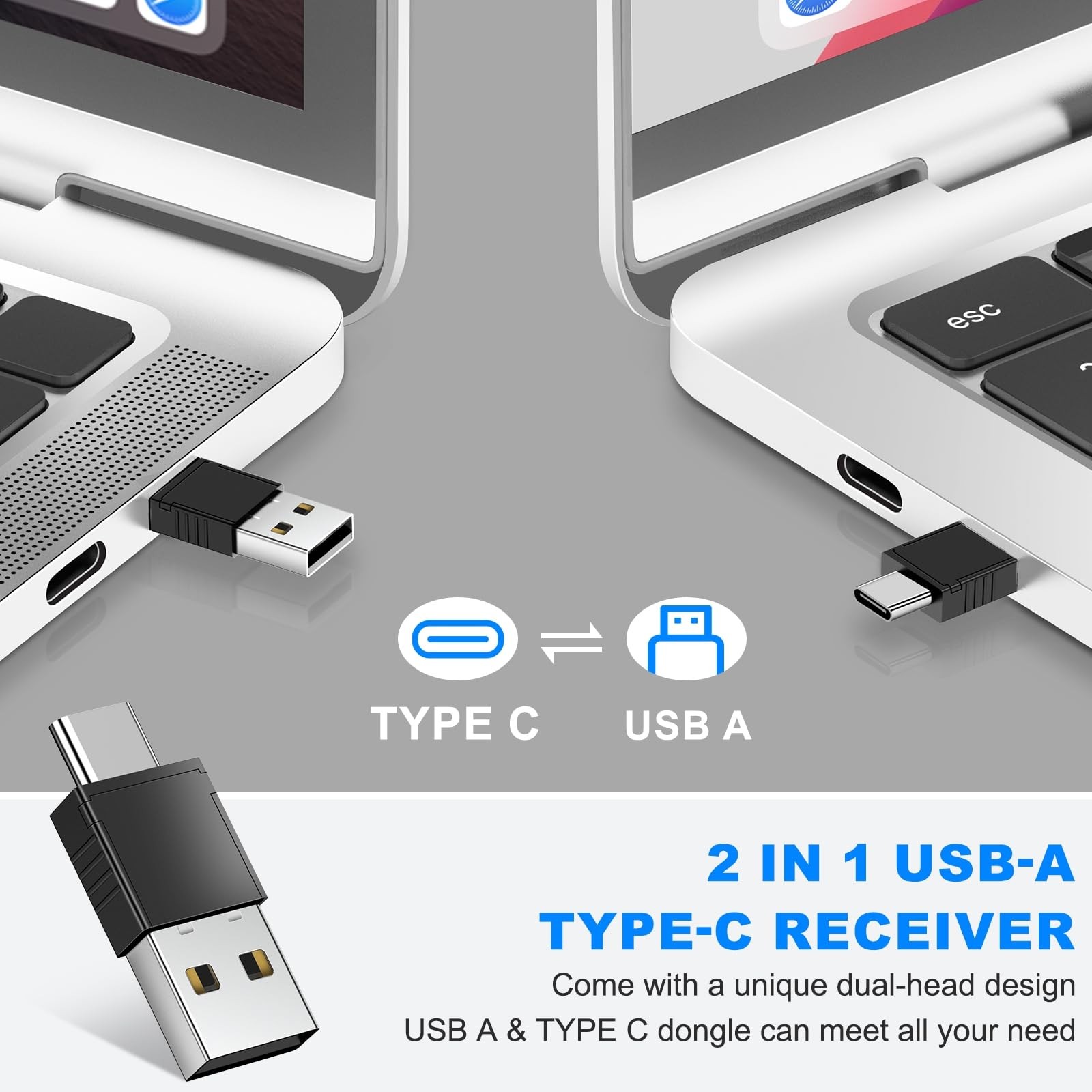 USB C Rechargeable Presentation Remote with Red Light,Wireless Preseter PPT S...