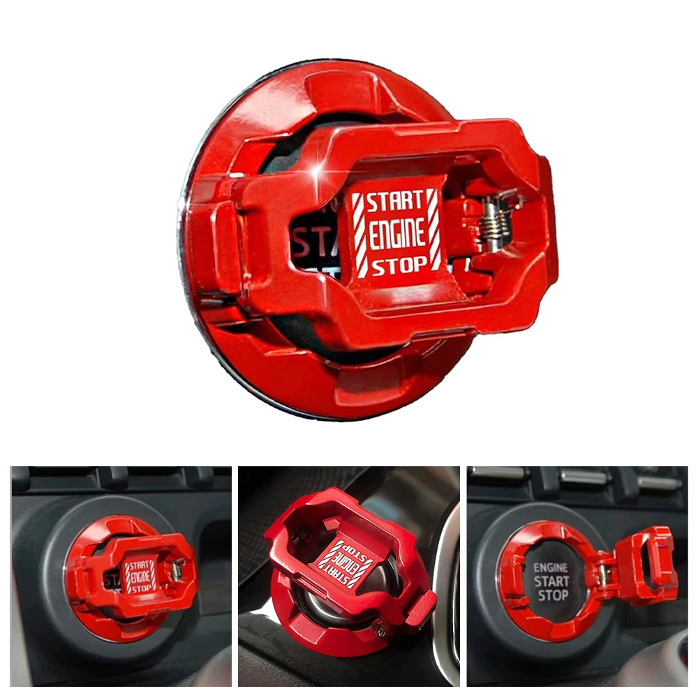 Car Start Stop Button Decor Car Engine Push Start Switch Button Cover Protector