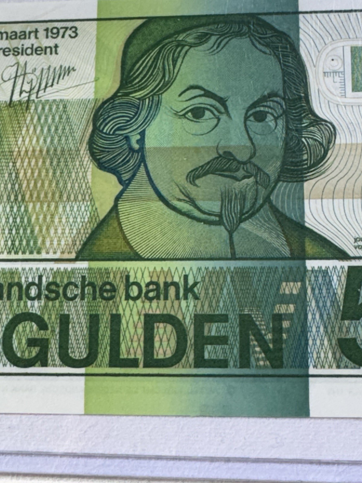 1973 Netherlands 5 Gulden Banknote P# 95