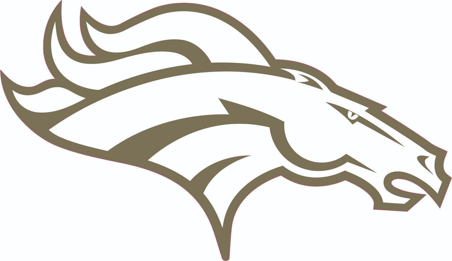 Broncos Salute to Service Inspired Full Size Football Helmet Decals