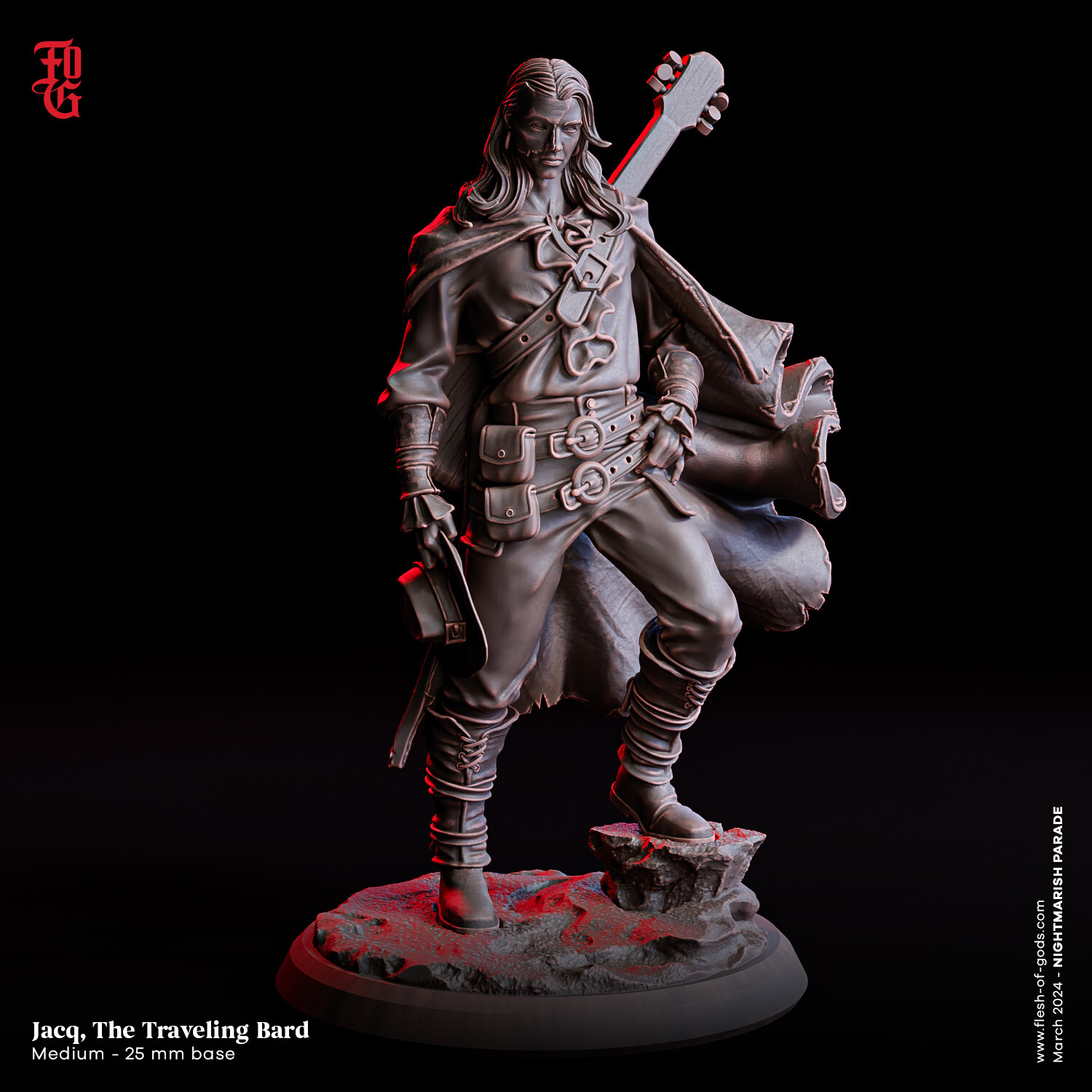 Jacq, The Traveling Bard Casual by Flesh of Gods | D&D | DnD | Print on Demand