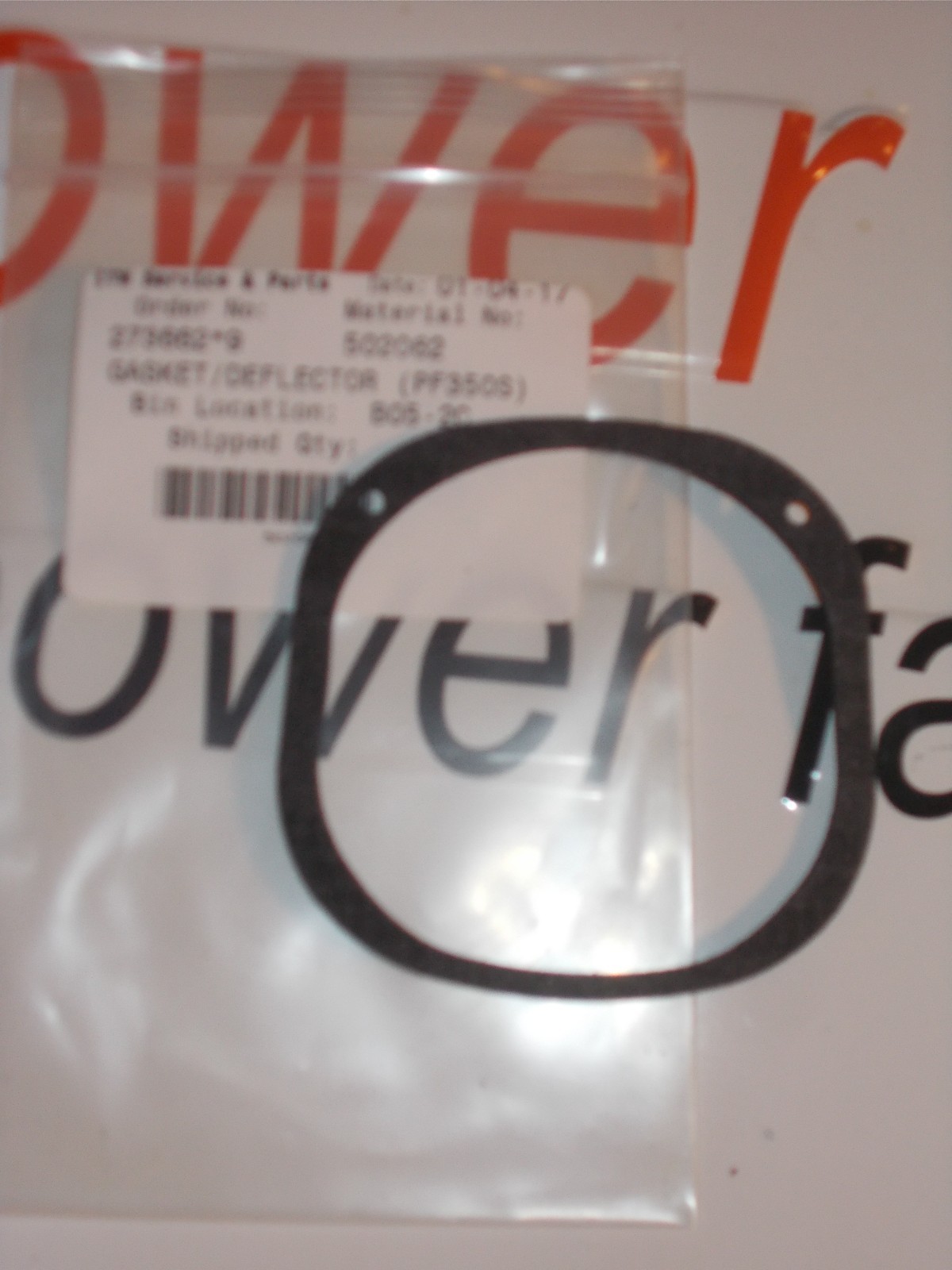 Paslode Part # 502062 - GASKET/DEFLECTOR (PF350S)