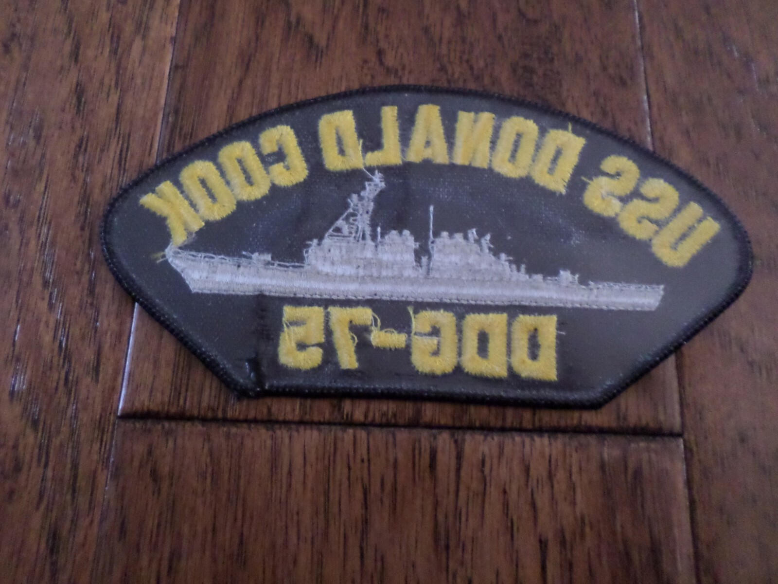 U.S NAVY SHIP HAT PATCH. USS DONALD COOK DDG-75 SHIP PATCH U.S.A MADE