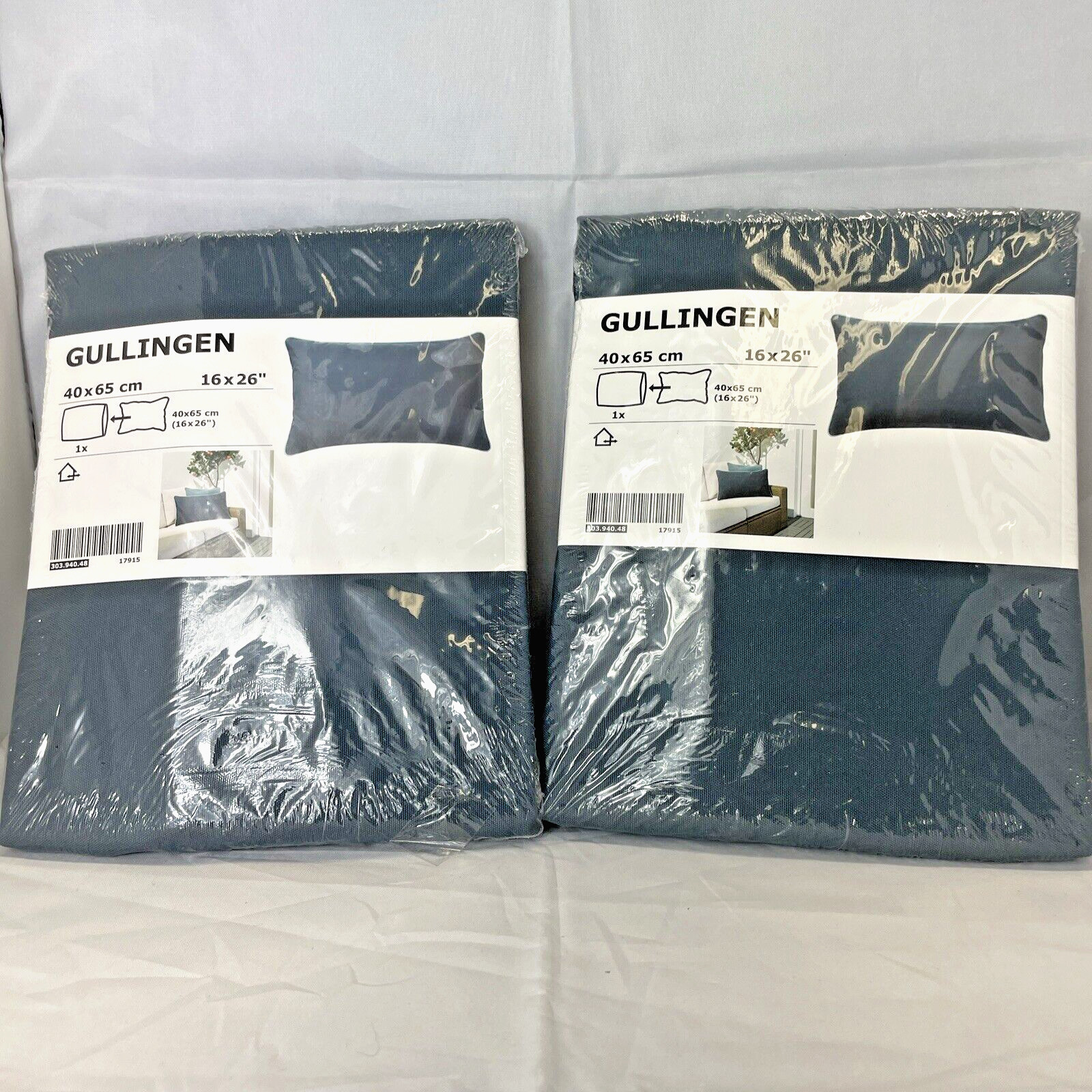 IKEA Cushion Pillow Cover Water-Repellent 16x26" Outdoor GULLINGEN (2-Pack)