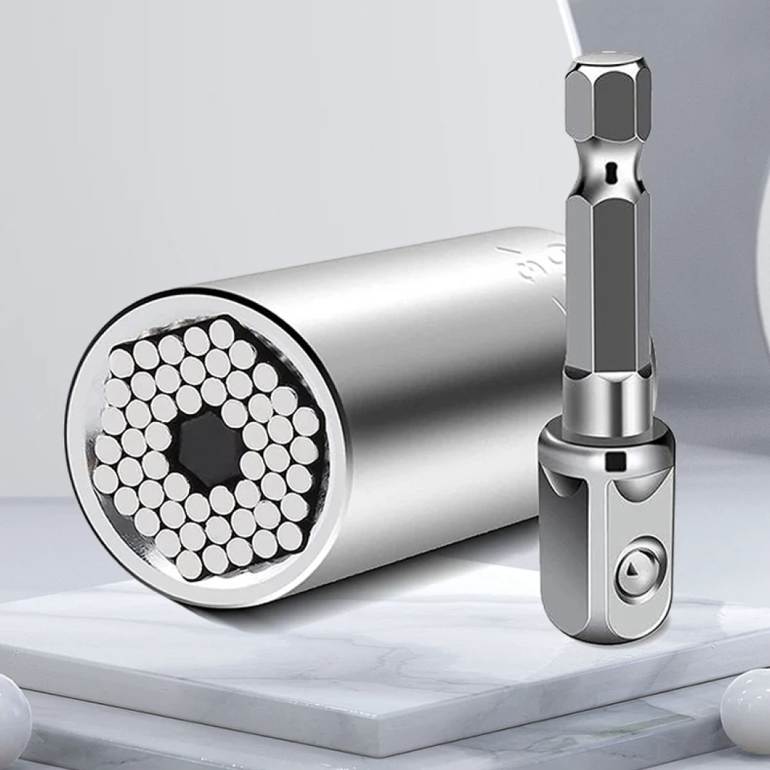 Domira Universal Socket Set | 1/4"-3/4" | Includes Wrench Adapter | DIY | Car