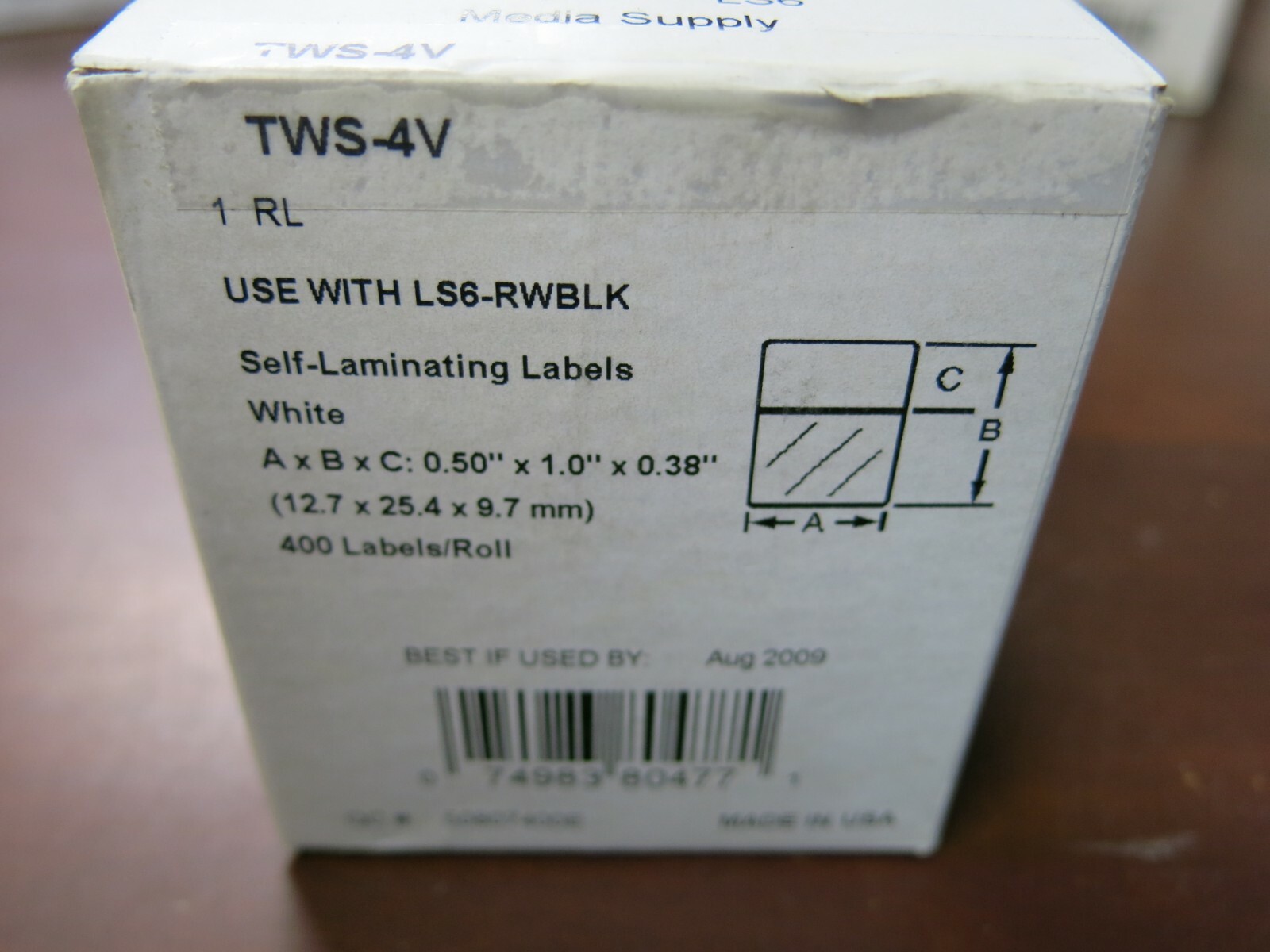 Panduit TWS-4V Self Laminating Labels for Viper LS6 - open box