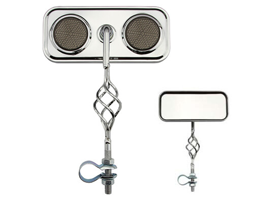 ONE Bike Rectangle Cage Mirror Chrome Black Reflectors. Bike parts,Bicycle parts