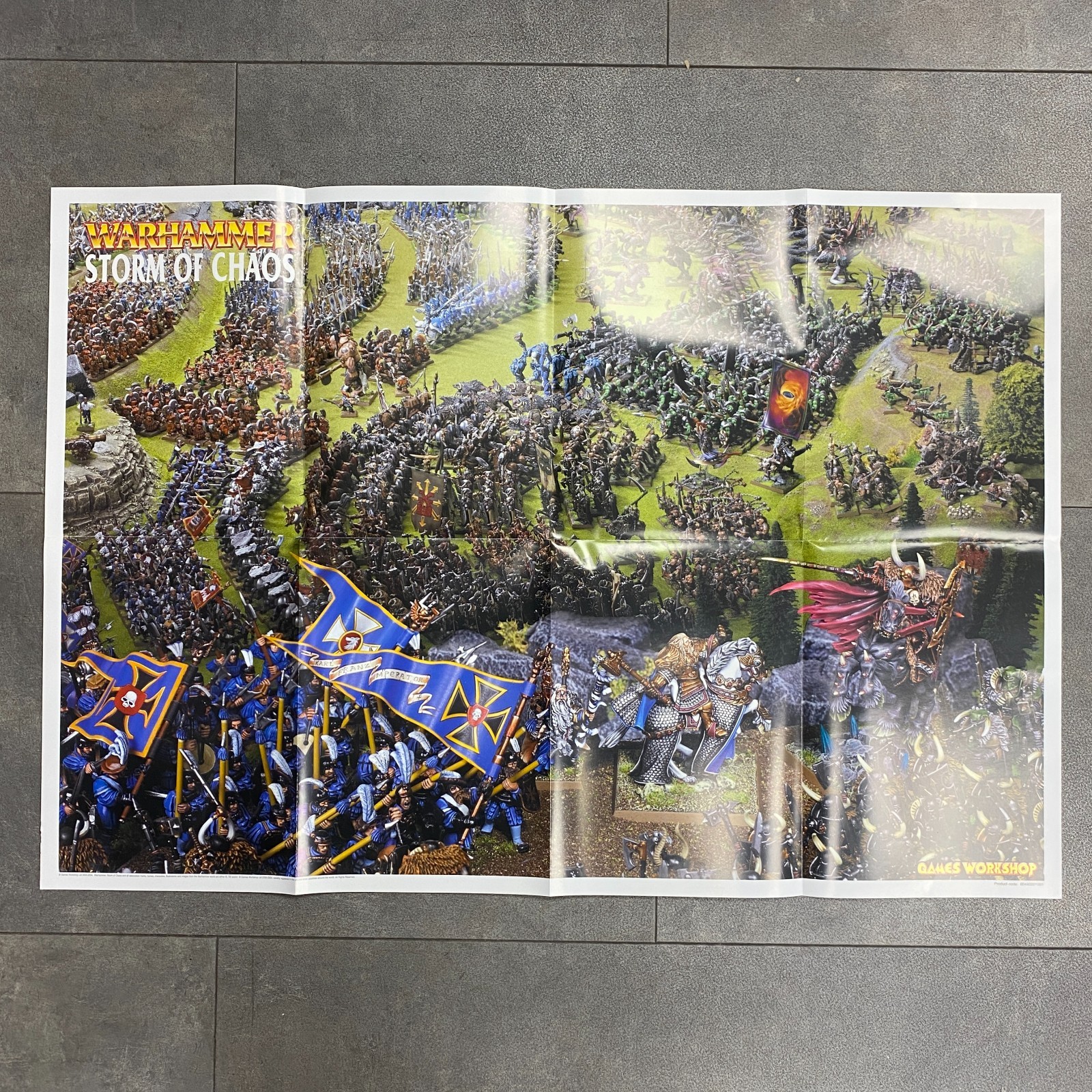 STORM OF CHAOS POSTER GAMES WORKSHOP WARHAMMER FANTASY BATTLE DOUBLE SIDED
