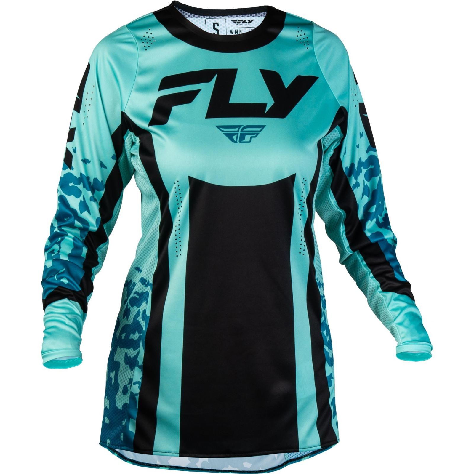 FLY Racing WOMEN'S LITE FLAKE JERSEY AQUA/TEAL/BLACK MD 380-621M