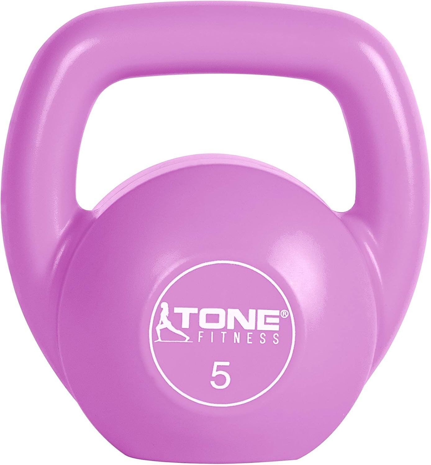 Versatile 5 lb Kettlebell - Cement Filled Pink Weight for Full-Body Workouts
