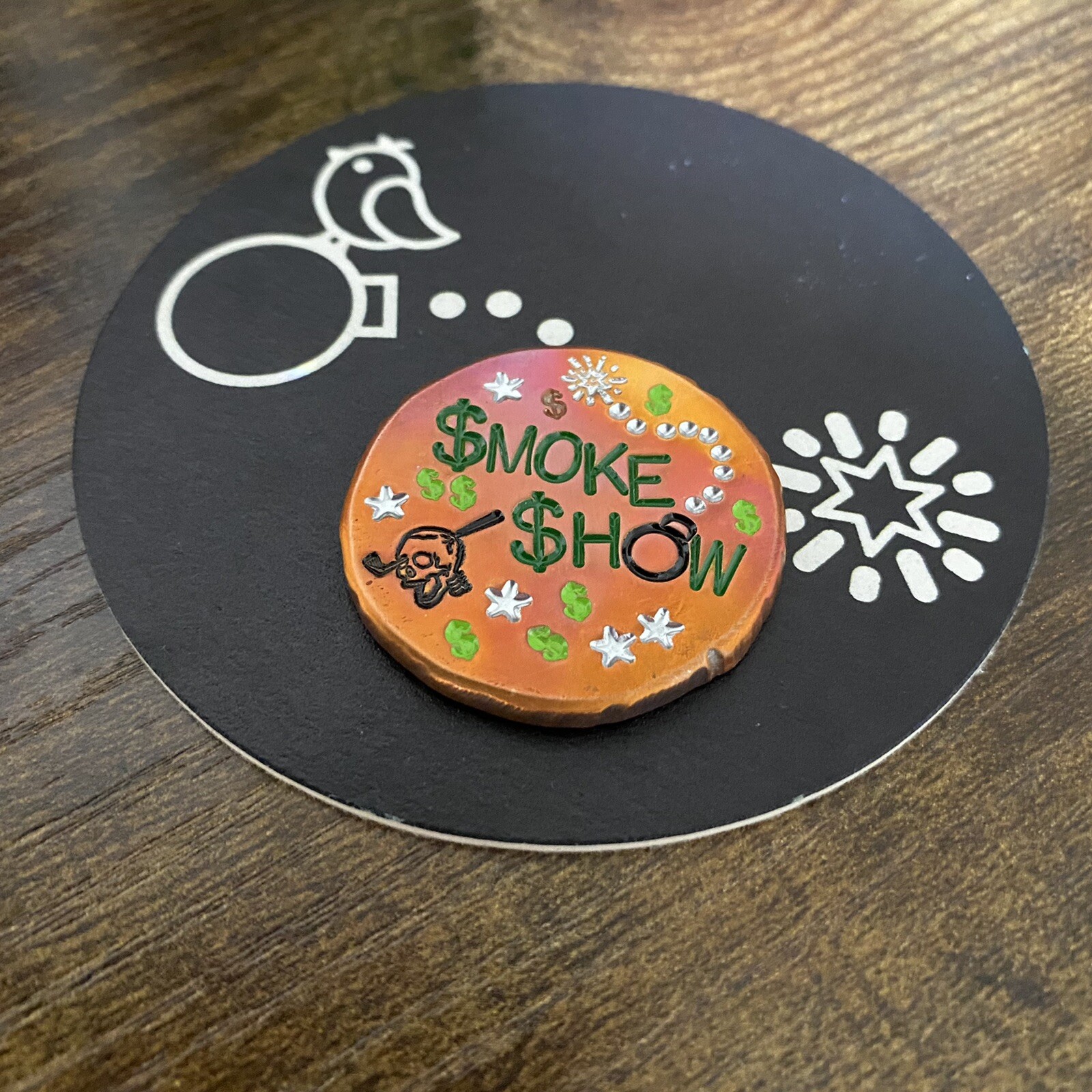 SMOKE SHOW - Hand Made Custom Copper Golf Ball Marker!