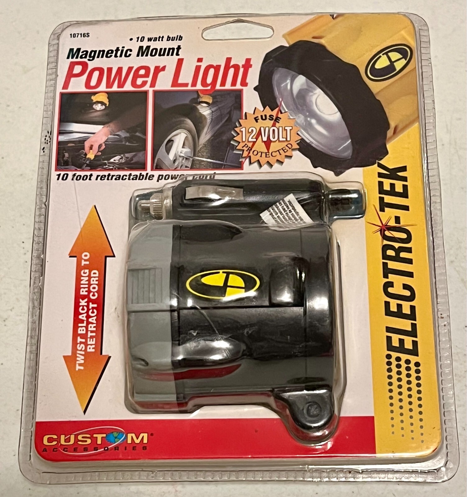 Magnetic Mount Power Light 12 volt FLashlight Work Home Garage Car Bright NEW
