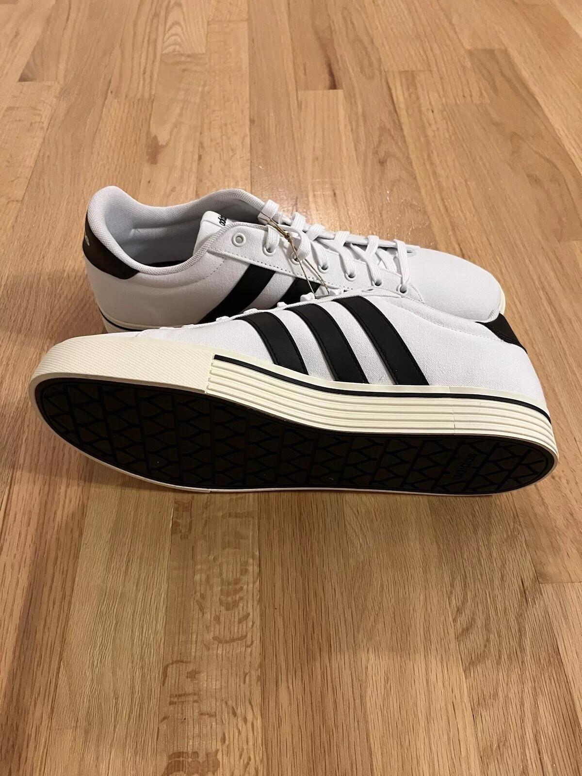 Adidas Men’s Daily 4.0 White & Black Skateboarding Sneakers IF6659
