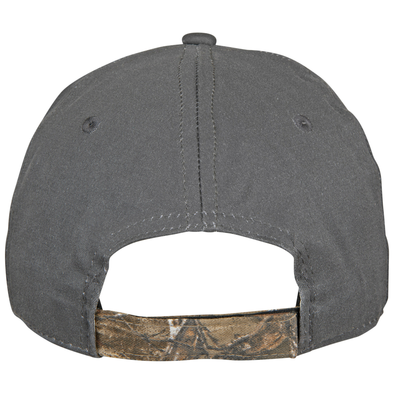 Ram Woven Patch Camo Logo Pre-Curved Adjustable Hat Grey