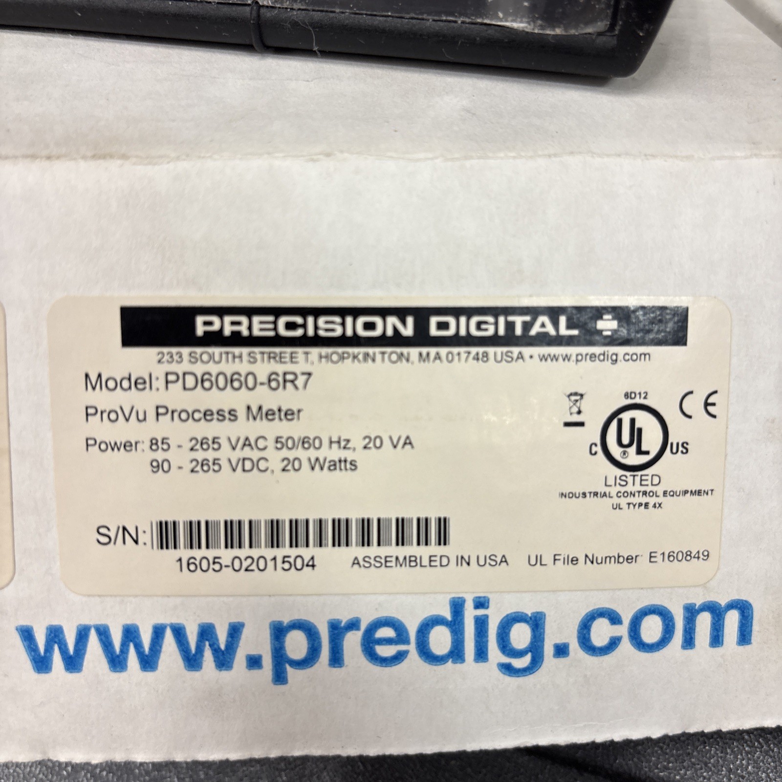 PRECISION DIGITAL PD6060-6R7 (NEW IN BOX)