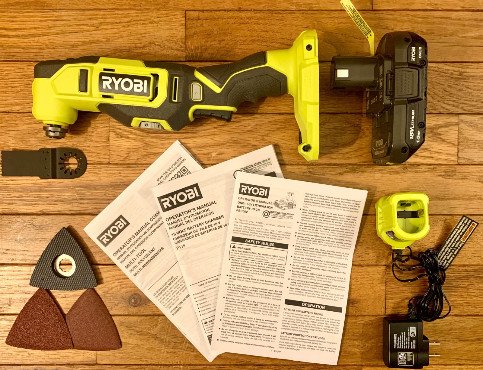 RYOBI DRILL & MULTI-TOOL COMBO KIT w/BATTERY, CHARGER & ACCESSORIES FREE SHIP