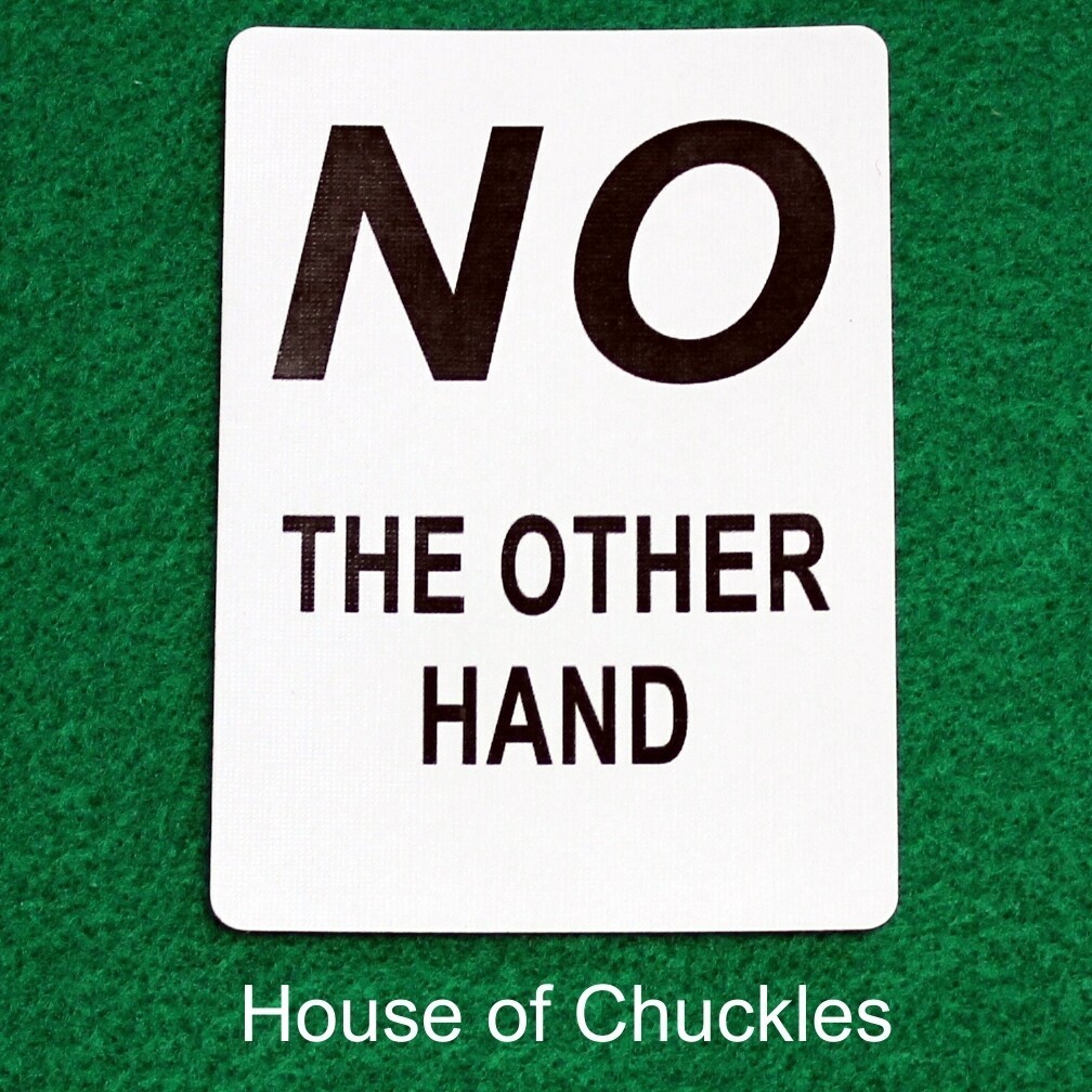 No The Other Hand, Bicycle Printed Gaff Card, Blue