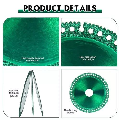 6PCS 100mm Indestructible Grinder Discs – Cuts Metal, Tile, Concrete & More