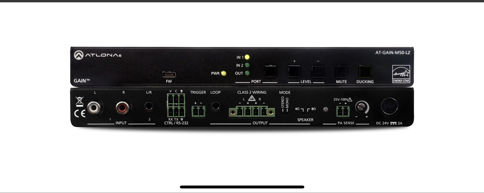 Atlona AT-GAIN-M50-LZ: 50 Watt Mixer/Amplifier