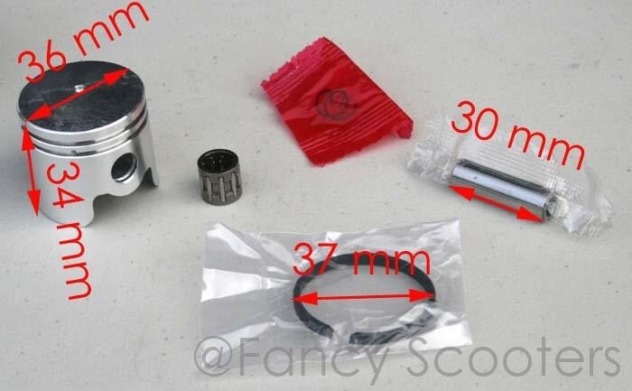 36CC 2 STROKE 36MM PISTON RING BEARING SCOOTER,POCKET BIKE,MINI CHOPPER,ATVS