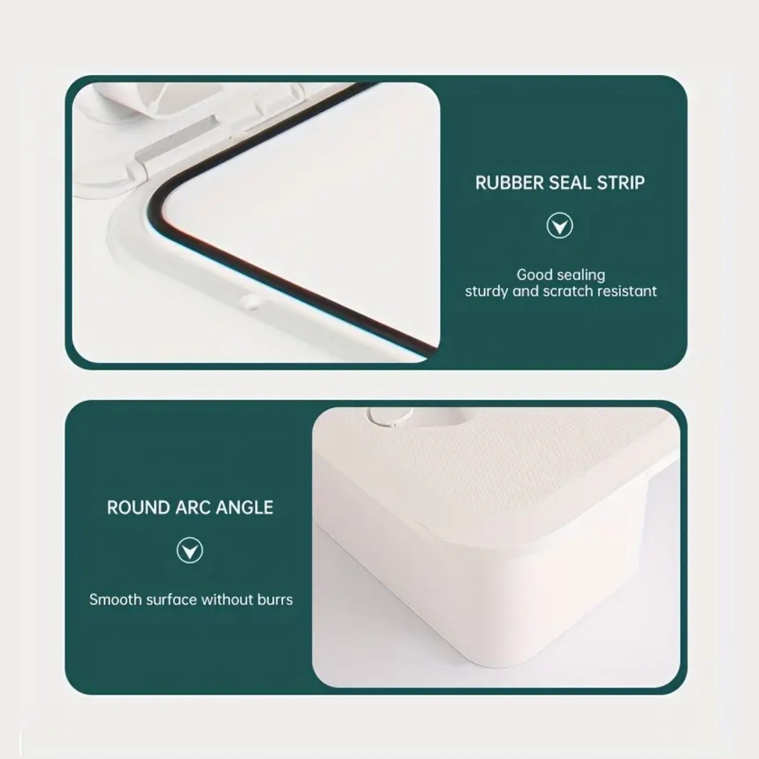 Boat Storage Box, ABS Hard Lockable Fishing Tackle Boxes,White Marine Deck Boxes