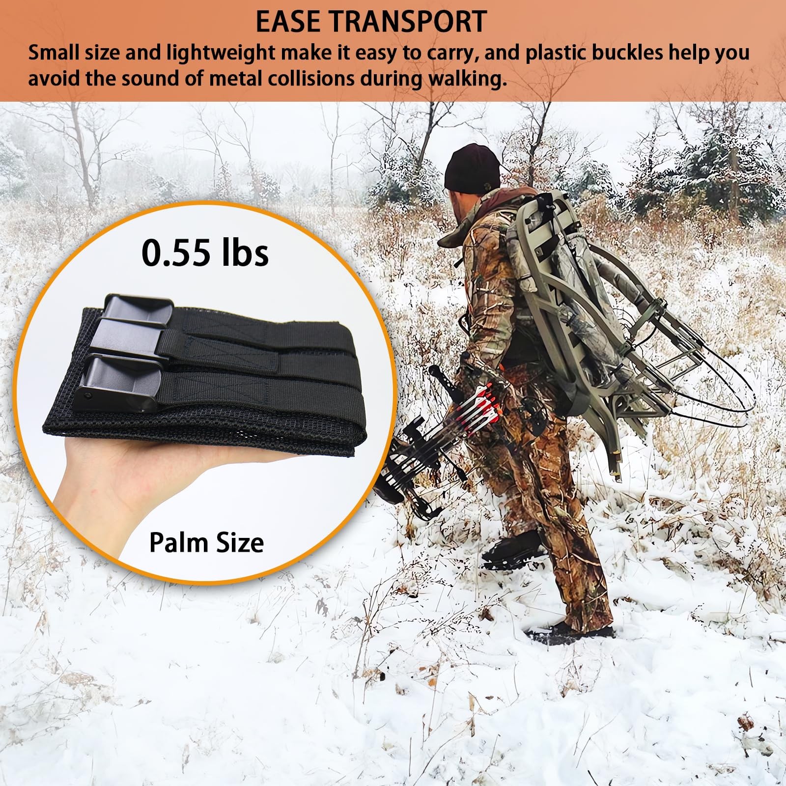 Huntury Tree Stand Seat Replacement for Hunting, Lightweight Mesh Replacement Se