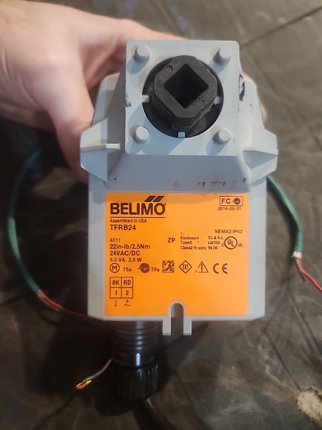 Belimo TFRB24-SR actuator.