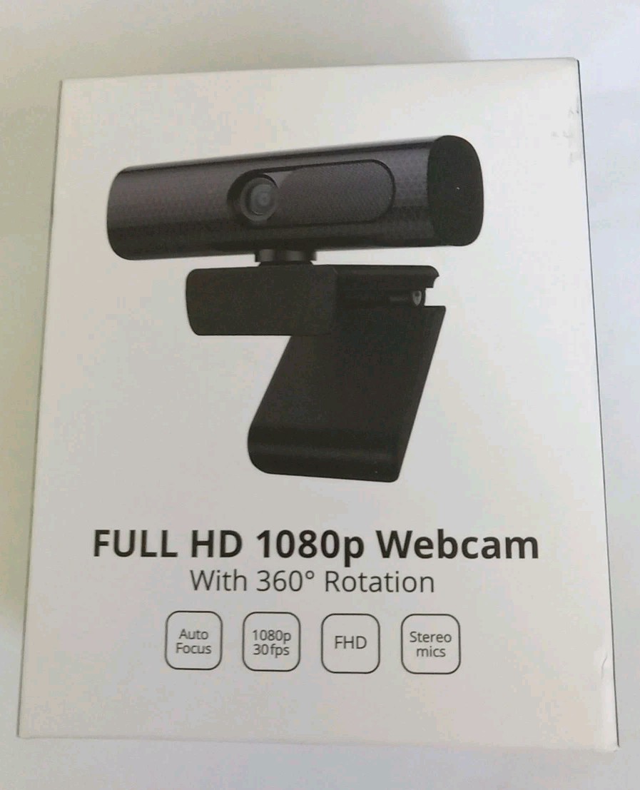 1080P Full HD USB Webcam for PC Desktop  360 Rotation