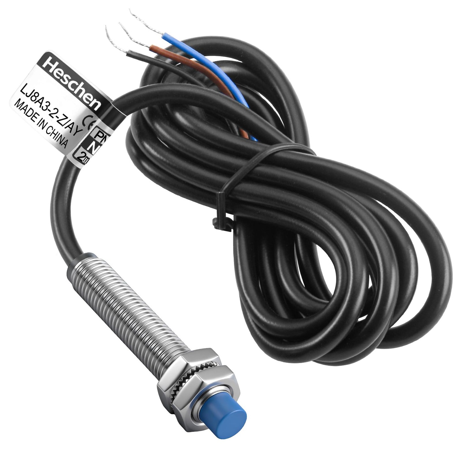 Heschen M8 Inductive Proximity Sensor Switch, Non-Shield Type, Grey