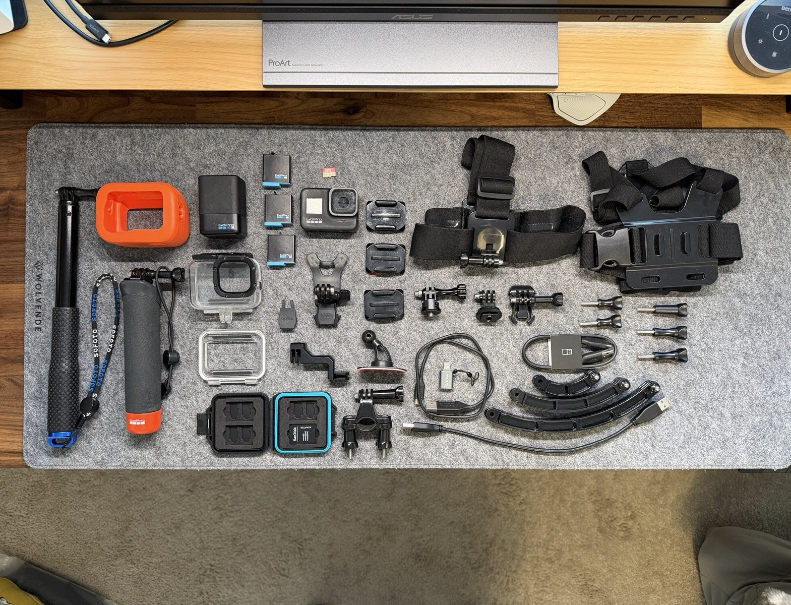 GoPro HERO8 Black Action Camera Accessory Bundle w/ Batteries, Float Grip, etc.