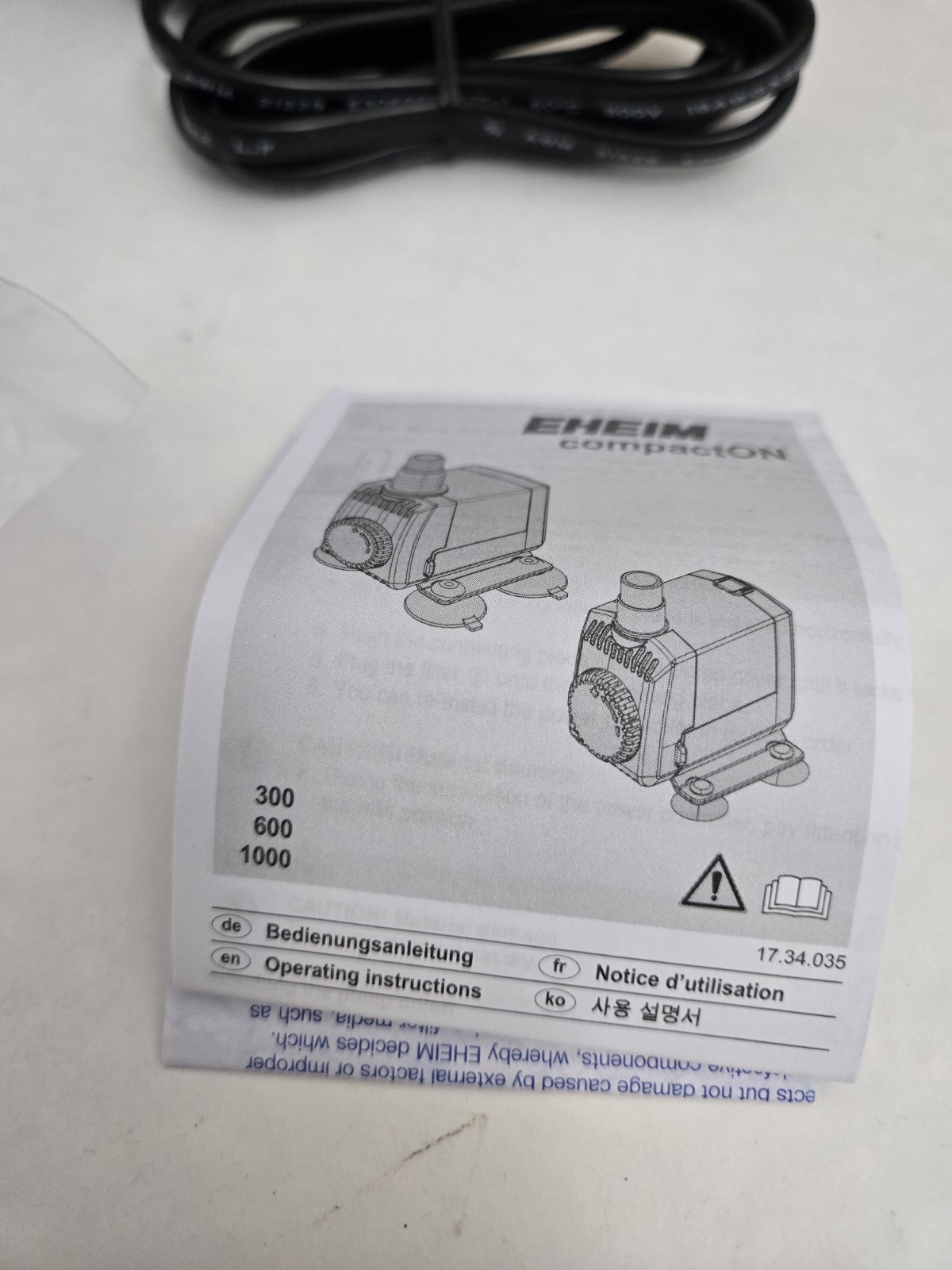 EHEIM compactON 300 79 GPH Aquarium Pump