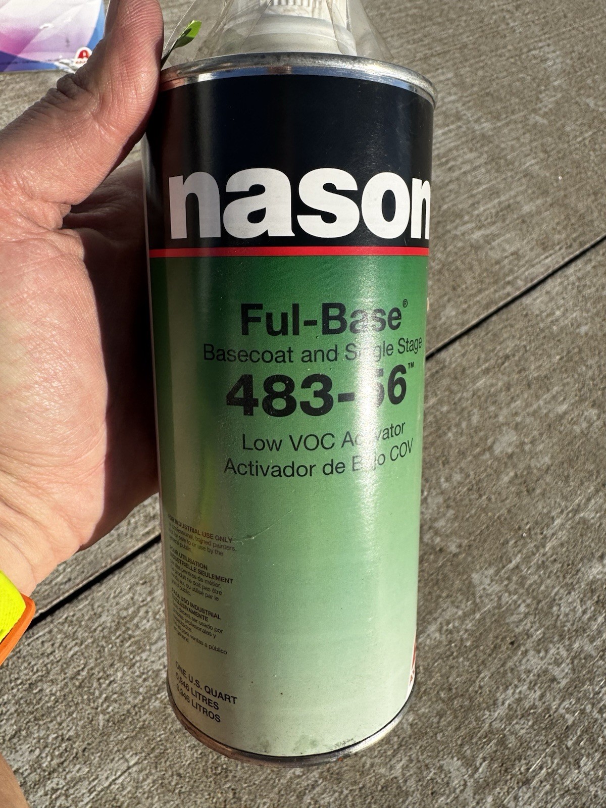 1 Qt AXALTA Nason Ful-Base Basecoat + Single Stage Low Voc Activator 483-56 BLN