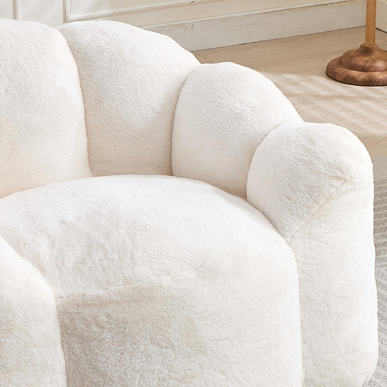High-density Foam Bean Bags Chair Non-slip Easy Clean Fabric Pull Ring Sofa