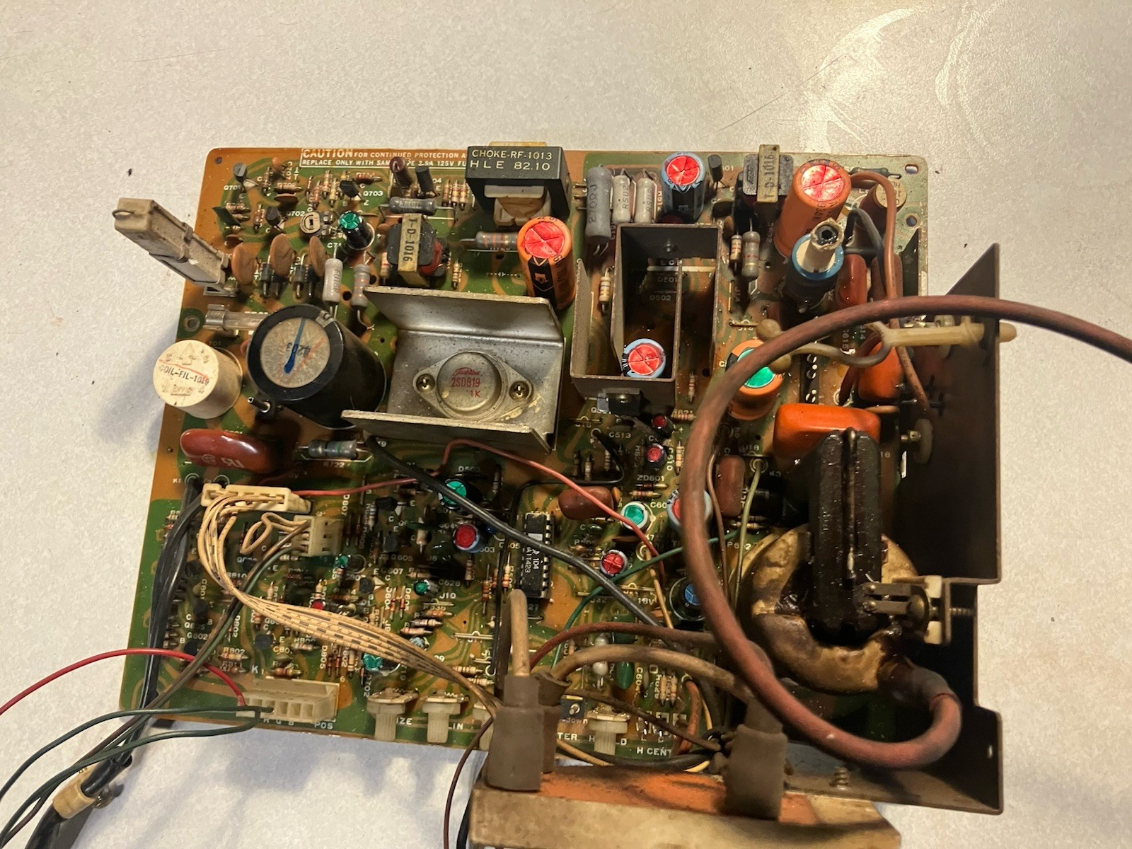 Sampo Monitor Chassis Kgr-1901h Non Working Bad Flyback