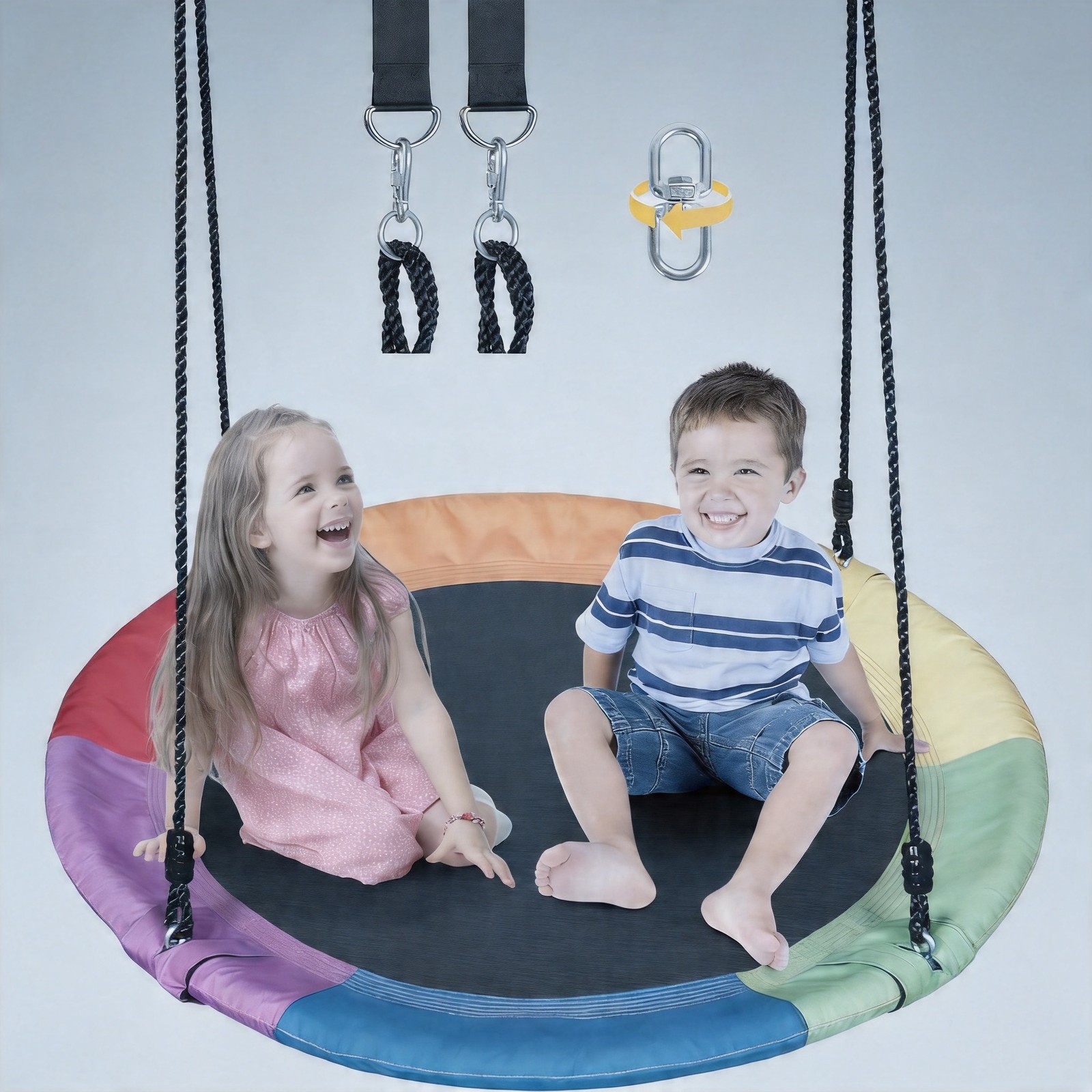 DECORLIFE 40" Saucer Tree Swing 700lb Heavy Duty 900D Oxford Fabric 360 Spin