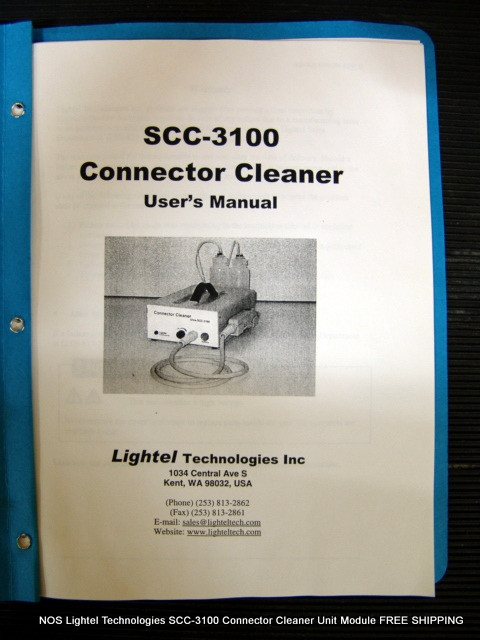 NOS Lightel Technologies SCC-3100 Connector Cleaner Unit Module FREE SHIPPING