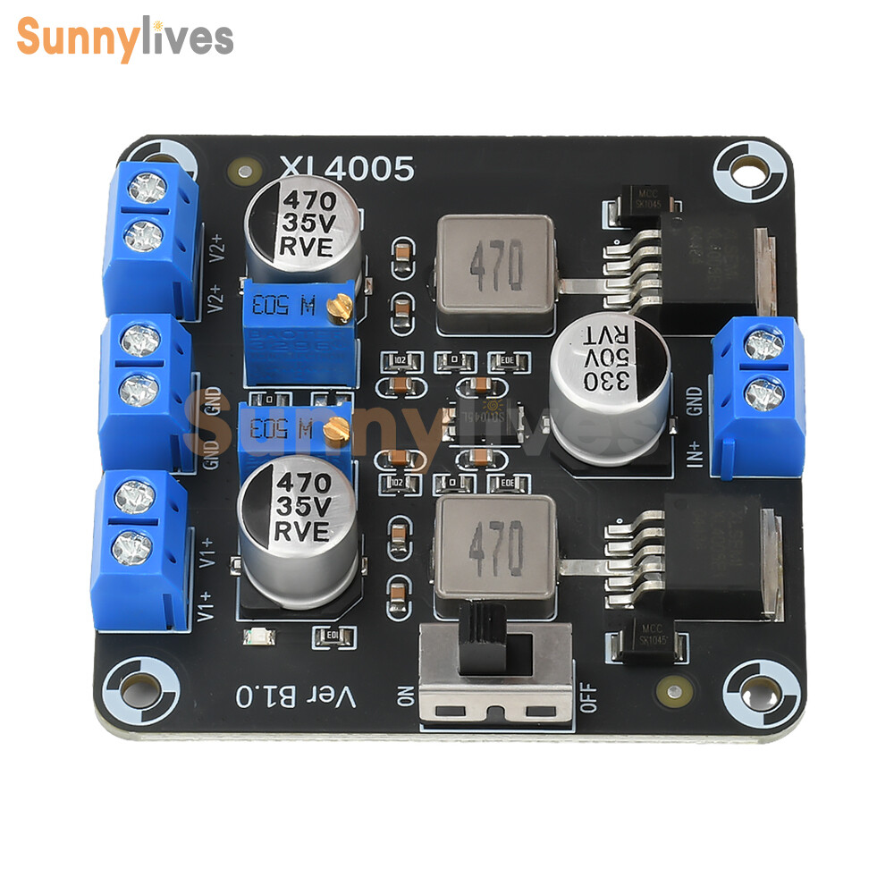 DC-DC 5-32V to 0.8-30V Adjustable Step-Down Power Module Xl4005E1 Dual Switch 5A