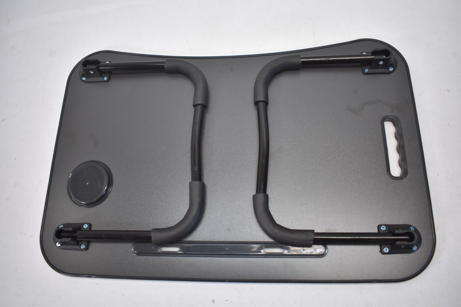 Adjustable Laptop Tray Table Stand Foldable Bed Notebook Tray Cup Slot Black