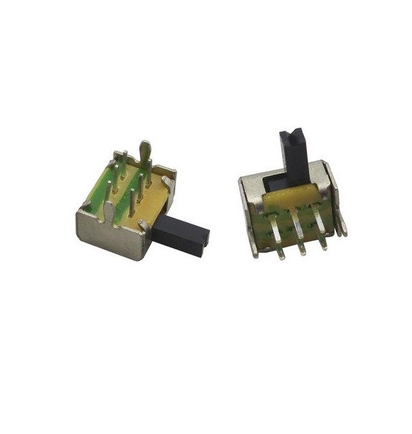 10pcs SK22D07 6Pin Toggle Vertical Slide Switch 2P2T 4mm Handle for PCB Mount
