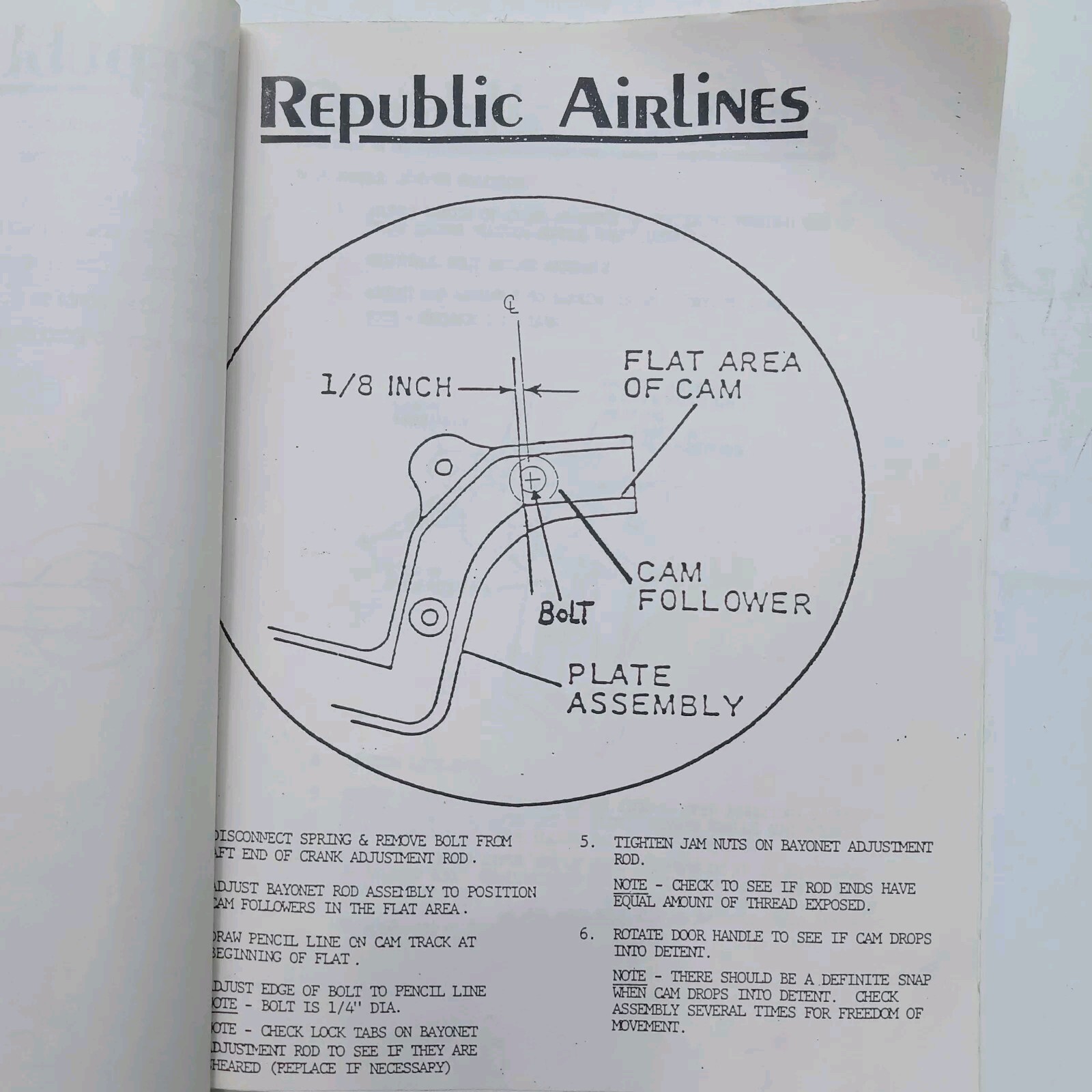 Vintage Republic Airlines Maintenance Training Manual- Preowned