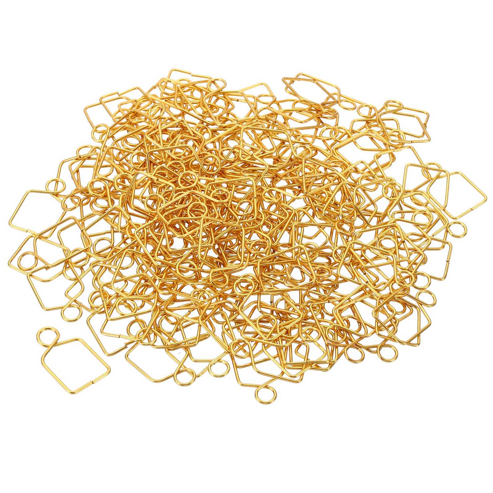 200Pcs 19mm L x 12mm W Chandelier Connector Clip Chandelier Buckle Golden
