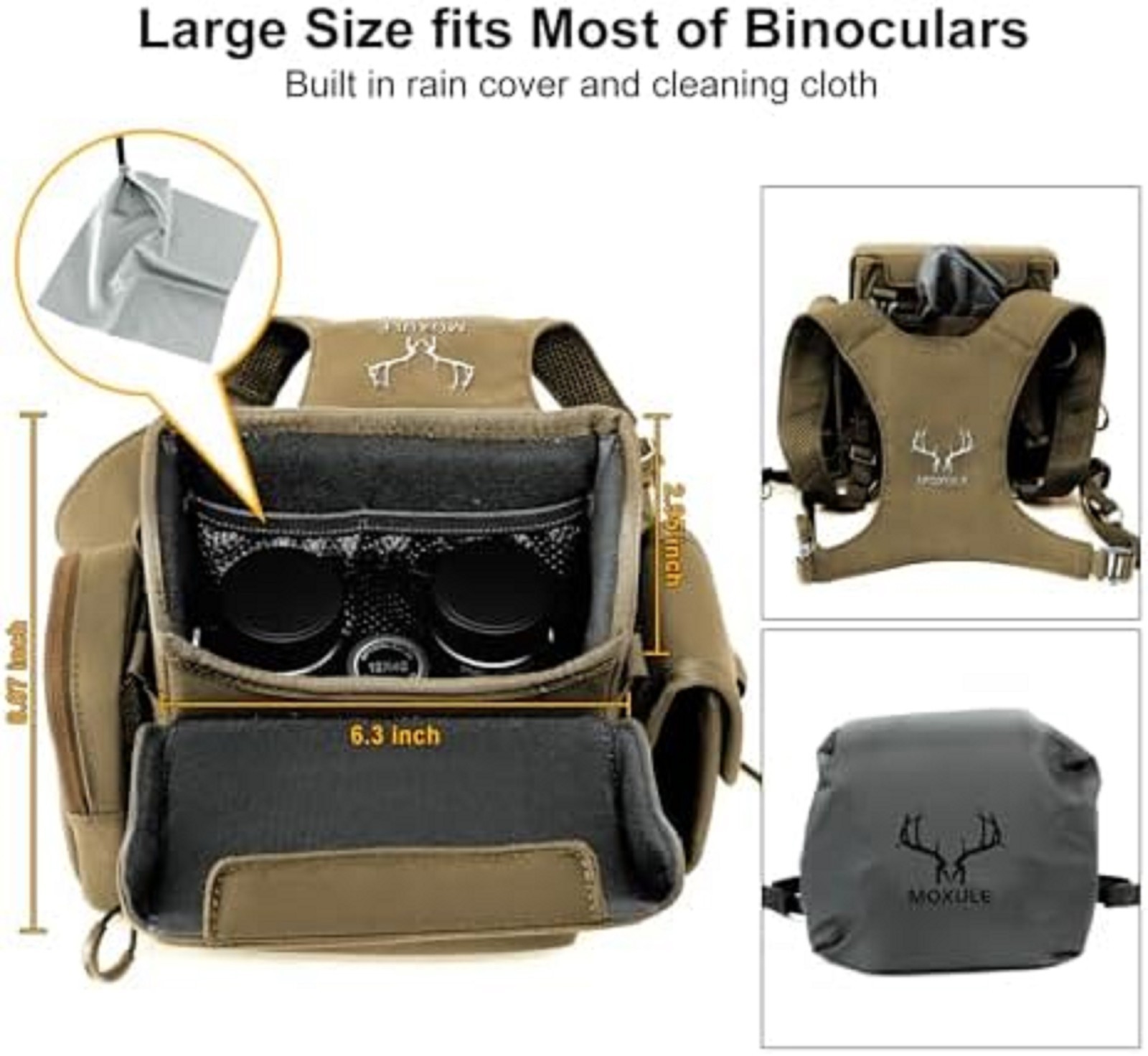 Binocular Harness Chest Pack: Bino Case with Rangefinder Pocket