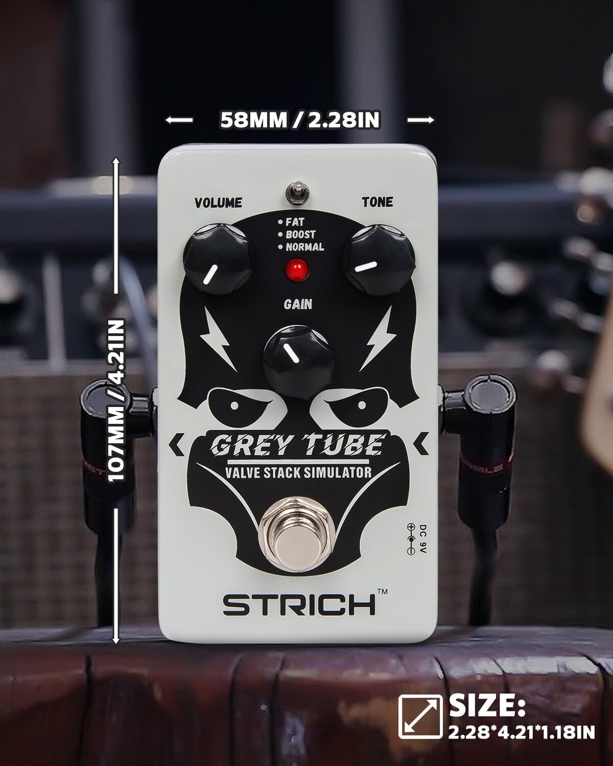 STRICH GREY TUBE Analog Overdrive Pedal compact three distortion modes Open Box